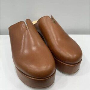 Diba True Dreamy Daze Size 9.5 Whiskey Brown Leather Mules Slip On Clogs NIB